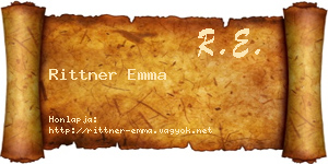 Rittner Emma névjegykártya